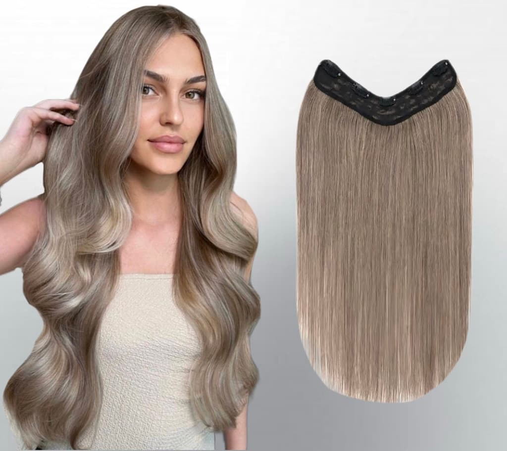 Trese de Par Natural V-Shape #20 Blond Bej Deschis