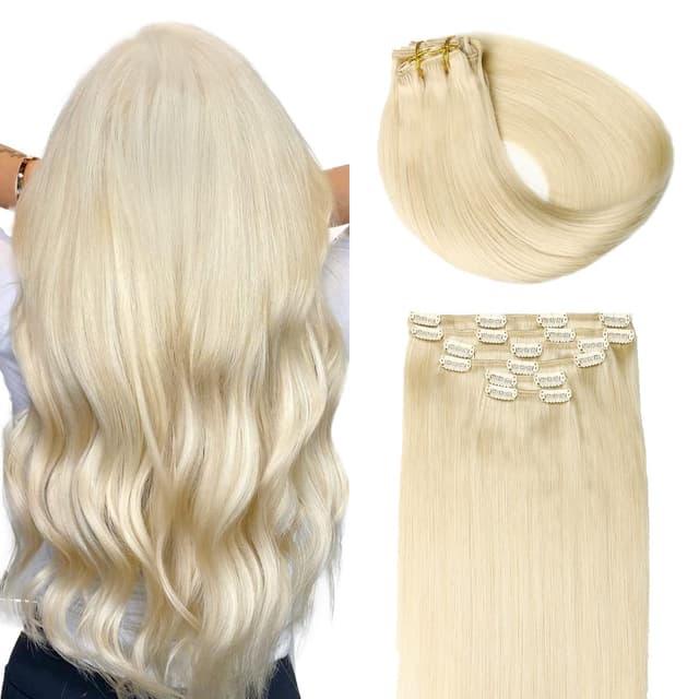 Aoro Clip-On Extensions Blond White #100
