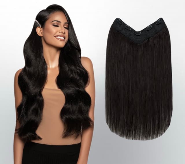 V-SHAPE Luxe Hairpiece Dark Brown #2