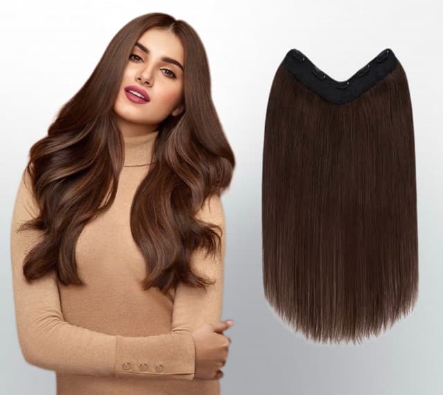 V-SHAPE Hairpiece Medium Brown #5