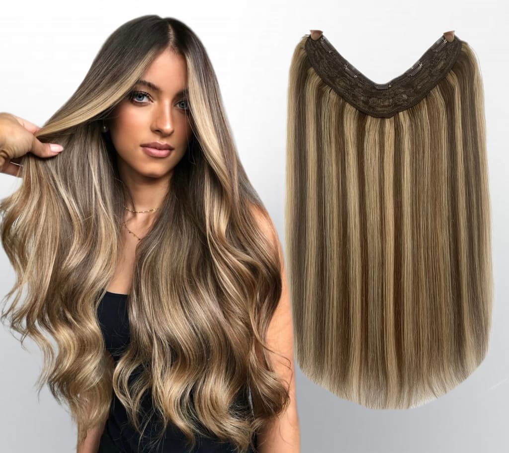 Trese de Par Natural V-Shape Balayage #4/#24