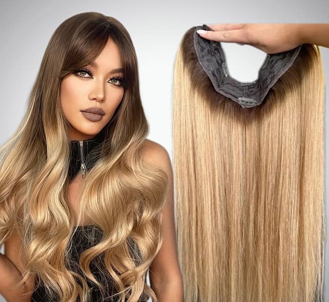 V-SHAPE Hairpiece Ombre  #4/#20