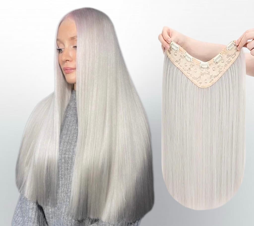 Trese de Par Natural V-SHAPE Super Volum Light Grey