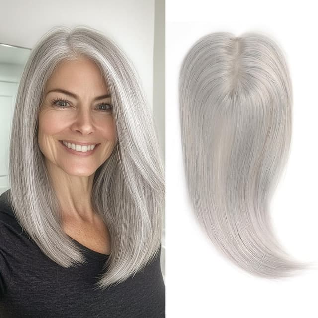 Perucă Parțială Light Grey