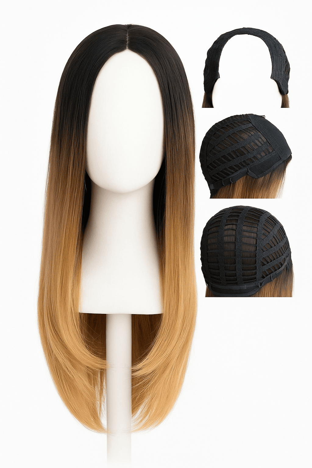 Semiperucă Ombre Șaten Închis Ciocolatiu Deschis