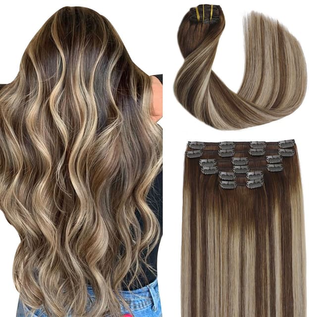 Extensii Clip-On Luxe Balayage #4 #24 Extensii Clip-On Luxe Balayage #4 #24