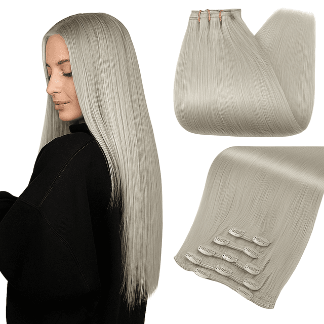 Luxe Clip-On Extensions Grey Luxe Clip-On Extensions Grey