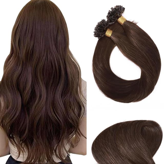 Russian Hair Keratin Extensions Shade #4K Russian Hair Keratin Extensions Shade #4K