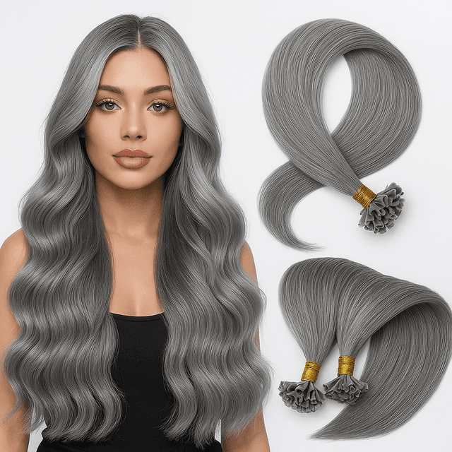 Extensii Cheratina Russian Hair Gri Extensii Cheratina Russian Hair Gri