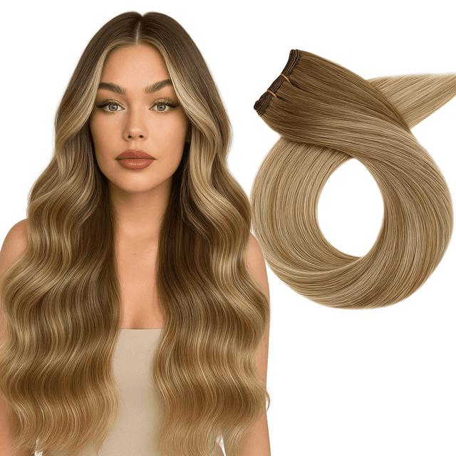 Super Volume Clip-On Extensions Ombre #6 #18 Super Volume Clip-On Extensions Ombre #6 #18