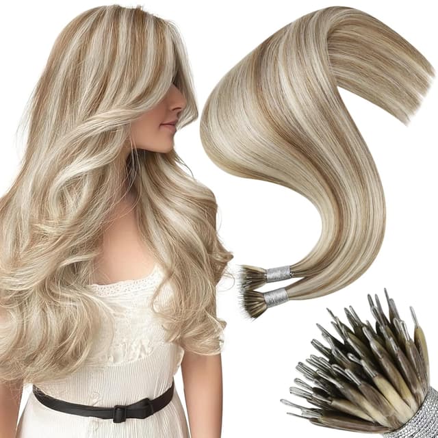 Extensii Nanoring Russian Hair Balayage #18 Light Grey Extensii Nanoring Russian Hair Balayage #18 Light Grey