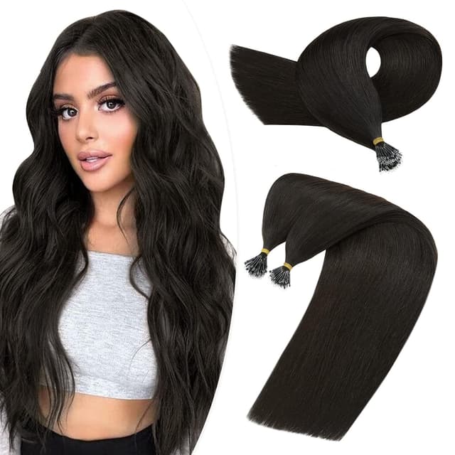 Extensii Nanoring Russian Hair #1B Negru Natural Extensii Nanoring Russian Hair #1B Negru Natural