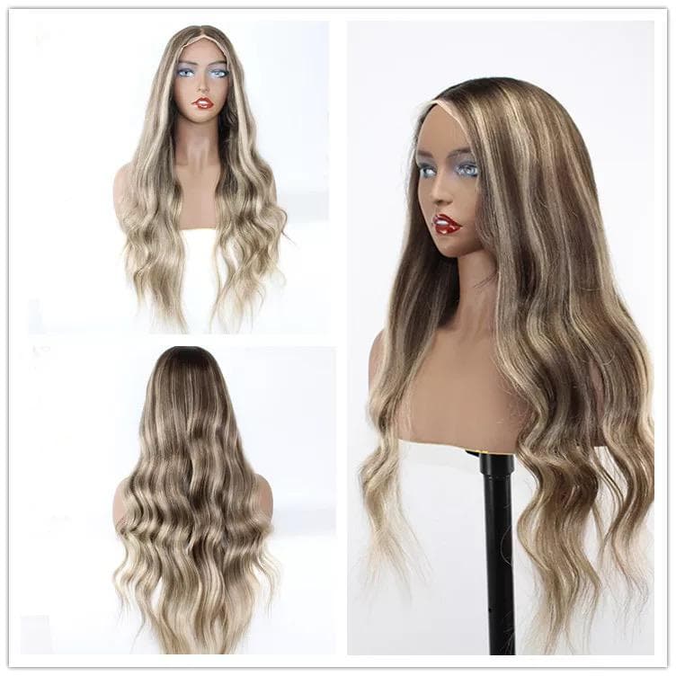 Semiperucă Balayage Șaten Natural Blond Deschis