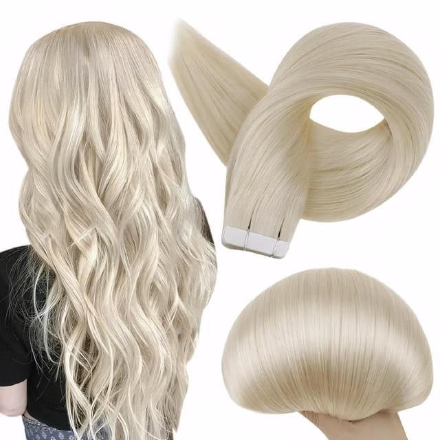 Aoro Tape In Extensions #100 Platinum Blonde Aoro Tape In Extensions #100 Platinum Blonde