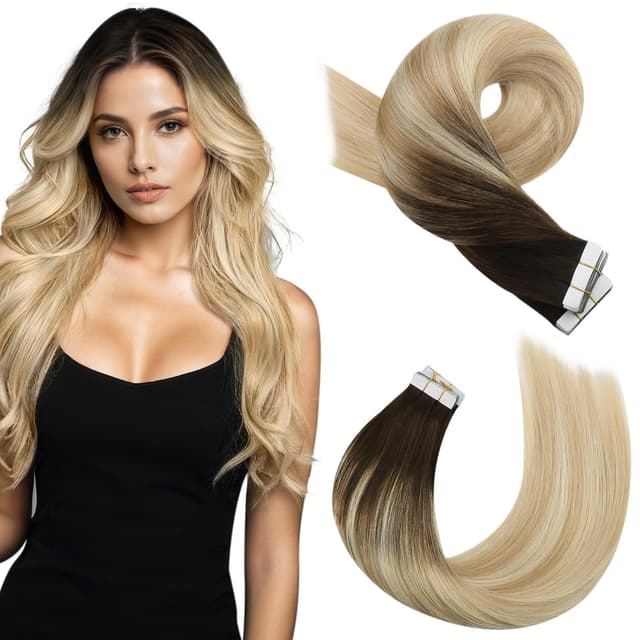 Extensii Tape In Aoro Ombre #1B Silver Extensii Tape In Aoro Ombre #1B Silver