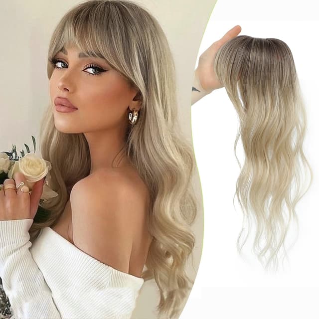 Partial Wig with Bangs Ombre #7 Silver Partial Wig with Bangs Ombre #7 Silver