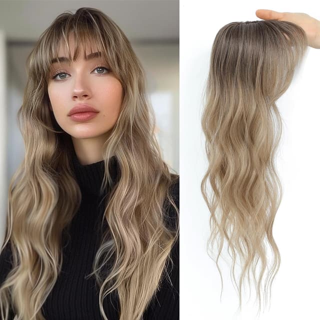 Partial Wig with Bangs Ombre #6 #18 Partial Wig with Bangs Ombre #6 #18