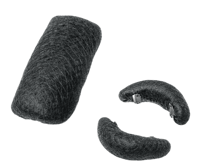 Set 3 bureti din par natural pentru coc Negru Set 3 bureti din par natural pentru coc Negru