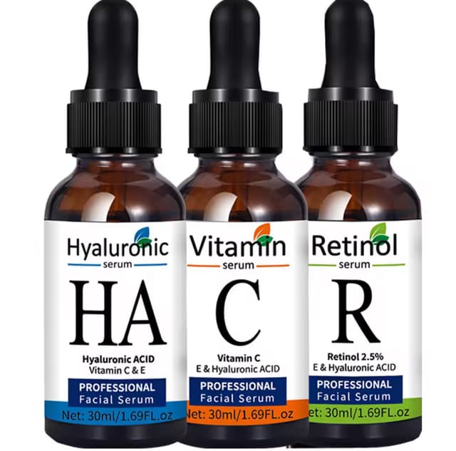 Professional Facial Serum Set – Hyaluronic, Vitamin C, Retinol Professional Facial Serum Set – Hyaluronic, Vitamin C, Retinol